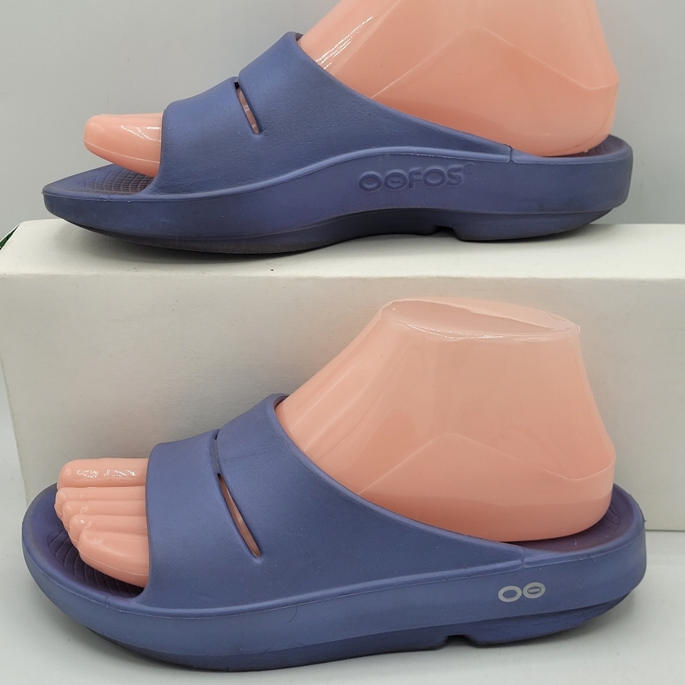 Oofoos Ooahh Purple Slides Size 7 In Women 5 In Mens - Picture 14 of 16